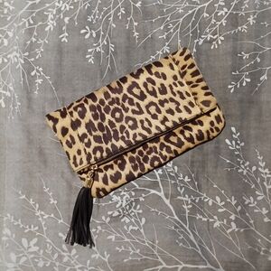 Sole Society Fold Over Clutch with Tassel